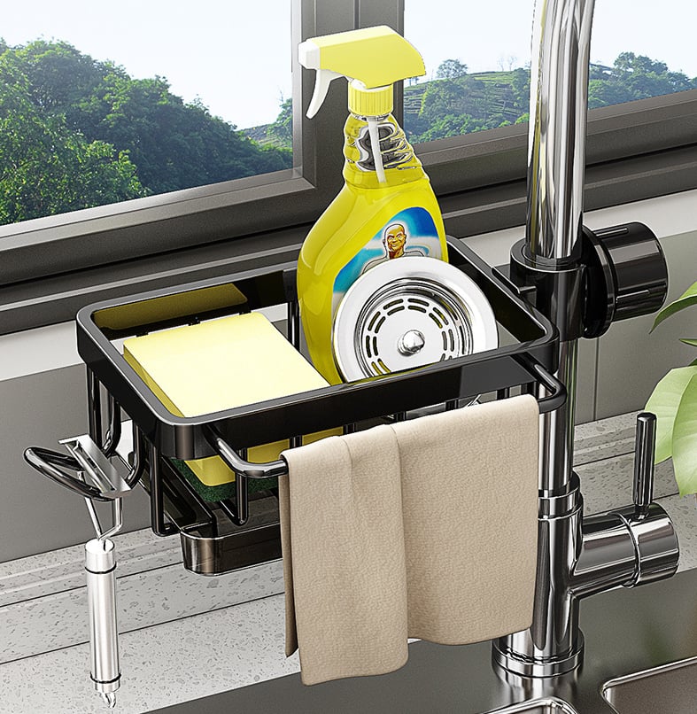 Organizador de grifo para fregadero de cocina