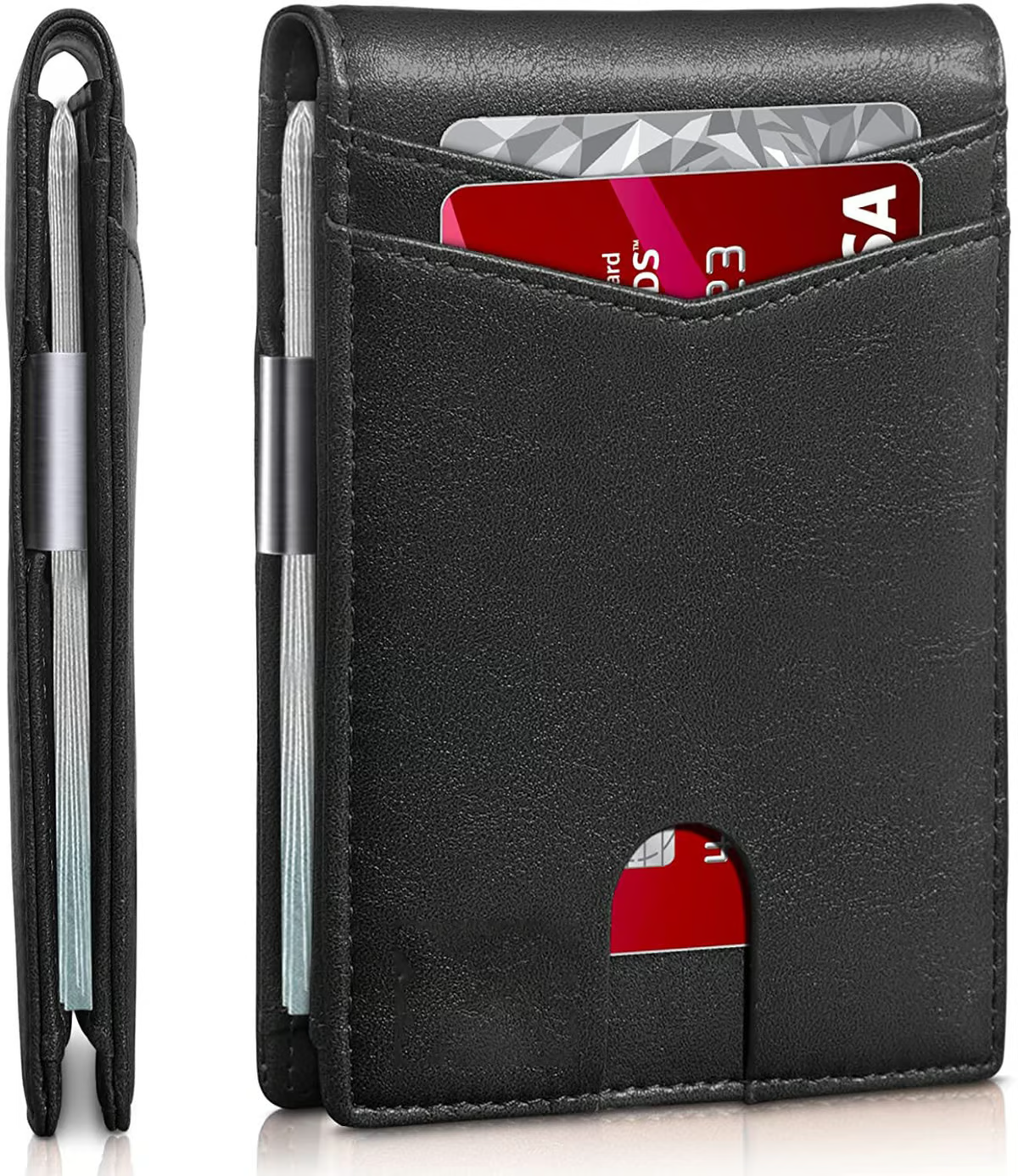 🔒RFID🔒Elegante billetera de cuero antirrobo