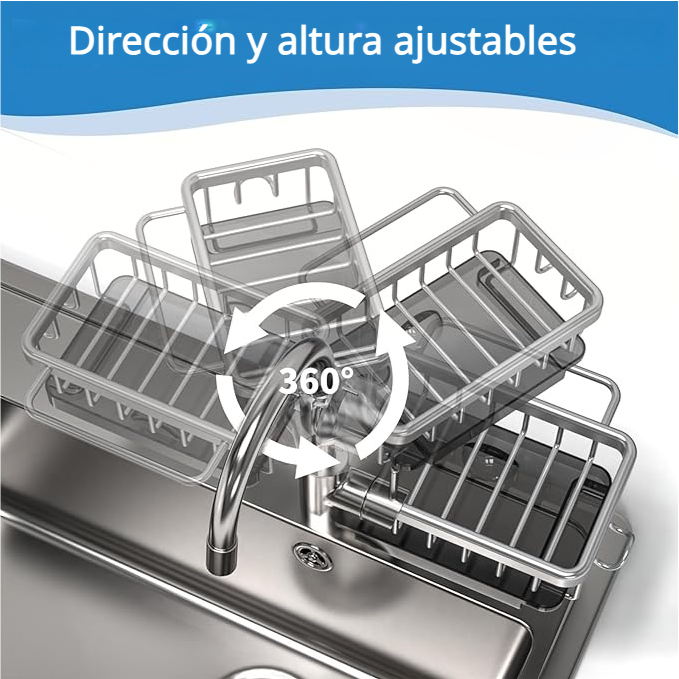Organizador de grifo para fregadero de cocina