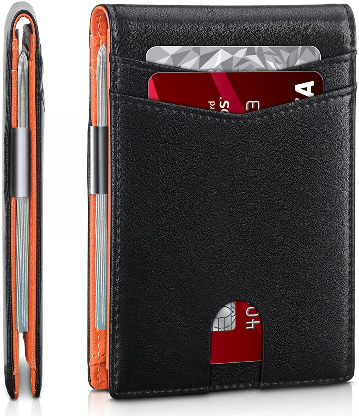🔒RFID🔒Elegante billetera de cuero antirrobo