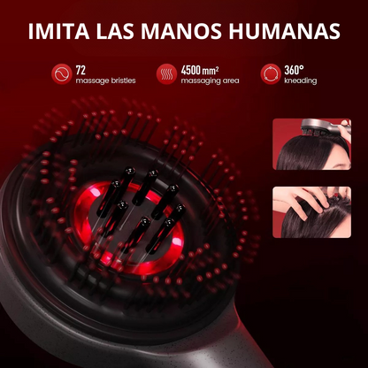 Cepillo Masajeador Capilar Luz Led Y Nano Hidratacion