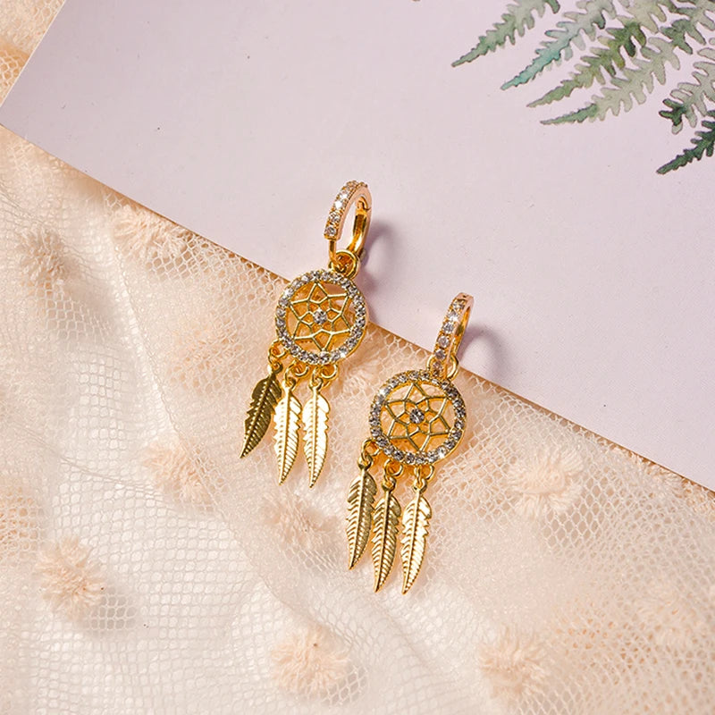 Pendientes GlimmerWings Gold Zircon
