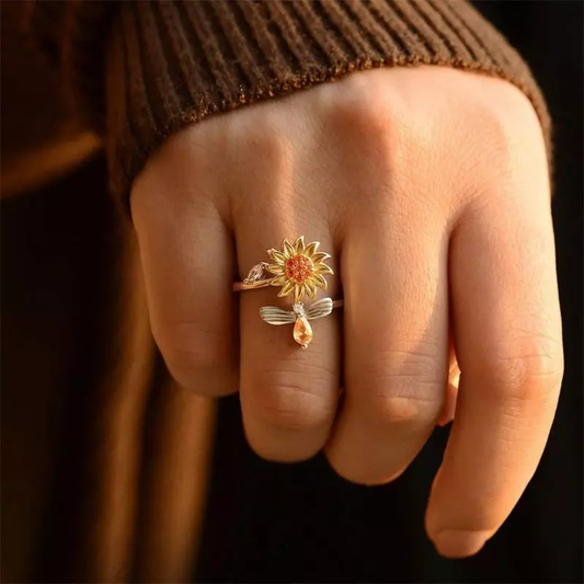 Anillo giratorio Girasol Serenidad (2x1)
