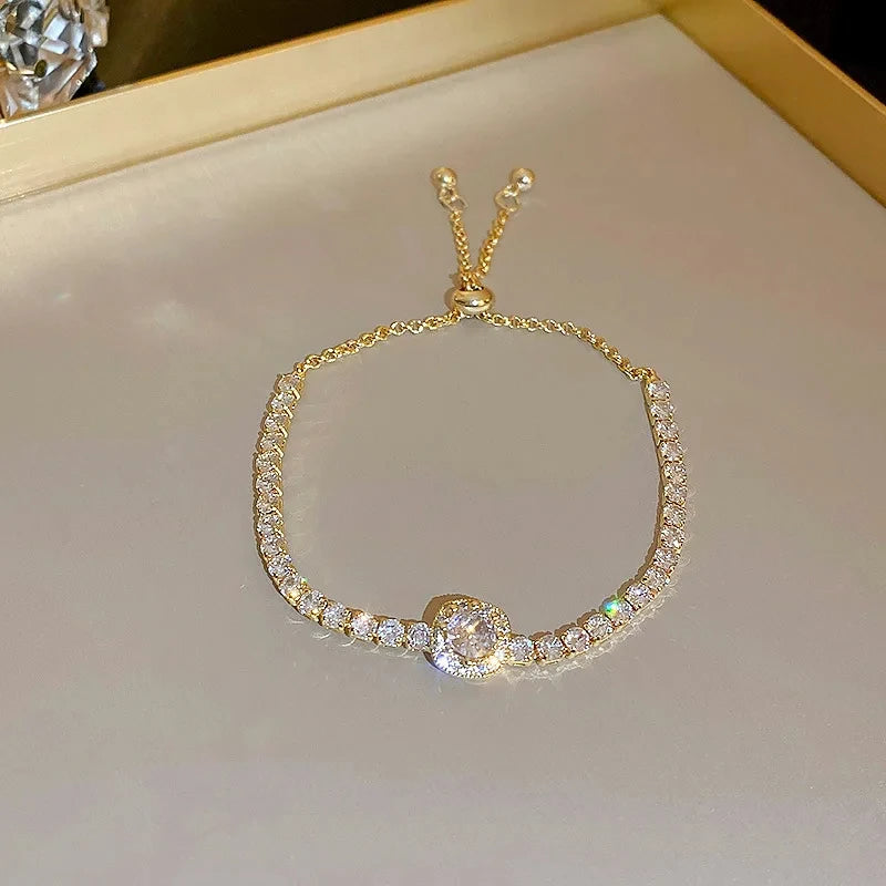 Glamour Zircon Square Bracelet